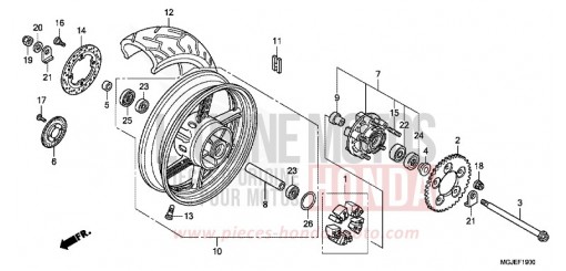 ROUE ARRIERE CBF1000FAC de 2012